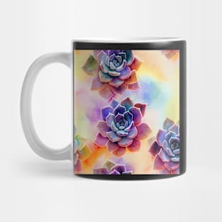 Watercolor succulent pattern Mug